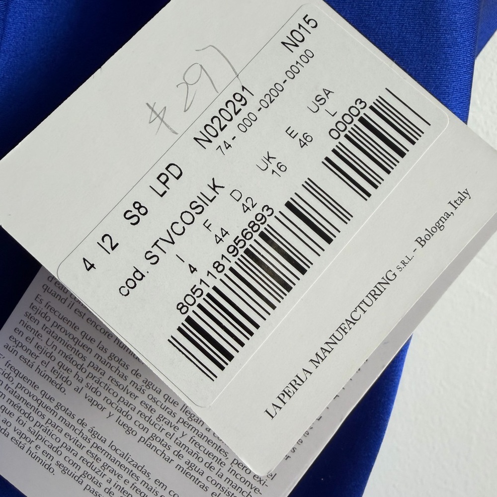 La Perla Royal Blue Slip Dress - Picture 5 of 11